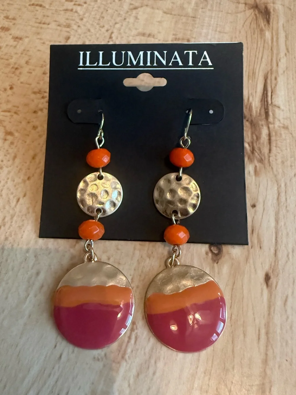NWT. Illuminata. Sunset Dangle Earrings.